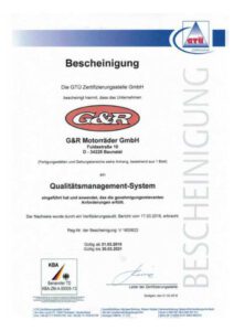 GTÜ Zertifikat 2018 #1